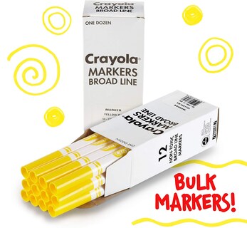 Foto 4 | Foto 4 | Venta Internacional- Marcadores de Línea Amplia Crayola color Amarillo 12 Piezas