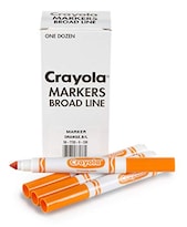 Venta Internacional- Rotuladores de Línea Ancha Crayola color Anaranjado 12 Piezas