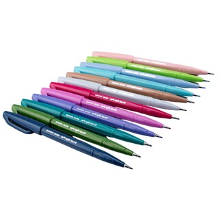 Foto 2 | Foto 2 | Plumas Brushup Pentel Tonos Pastel 12 Piezas