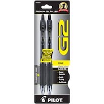 Bolígrafos De Gel Pilot G2 Premium Con Punta Fina De 0,7 Mm, Color Negro, X2 - Venta Internacional.