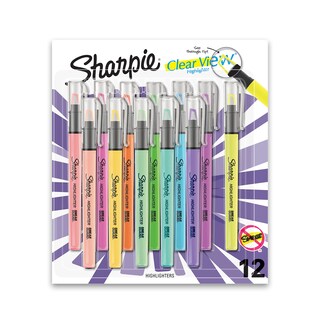 Foto 1 | Foto 1 | Iluminador Sharpie Clear View Con Punta Cincelada Transparente, 12 Unidades - Venta Internacional.