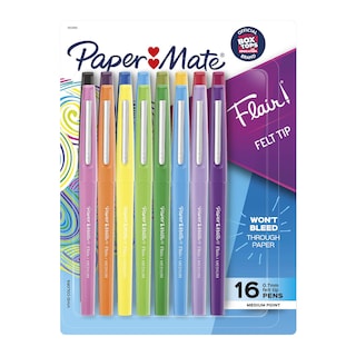 Foto 1 | Foto 1 | Bolígrafos Con Punta De Fieltro Paper Mate Flair, Punta Mediana, 0,7 Mm, 16 Unidades - Venta Internacional.