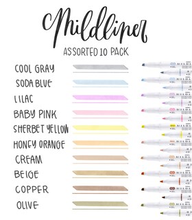 Foto 2 | Foto 2 | Set De Iluminadores Zebra Pen Mildliner De Doble Punta, Paquete De 10 - Venta Internacional.