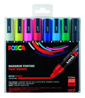 Foto 1 | Foto 1 | Marcadores Posca De 5 M, Paquete De 8 Unidades, Para Material De Arte Y Material Escolar - Venta Internacional.