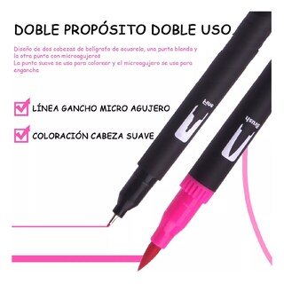 Foto 3 | Foto 3 | Marcadores De Doble Punta 132 Colores Plumones Punta Pincel Belug Multicolor