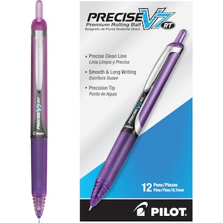 Foto 1 | Foto 1 | Bolígrafos Con Punta Fina Pilot Precise V7 Rt, Color Morado, Paquete De 12 - Venta Internacional.