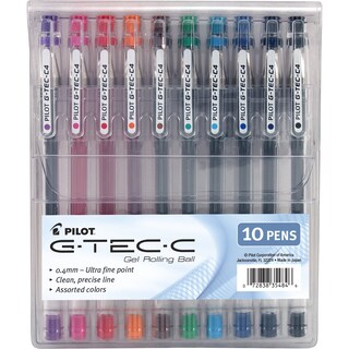Foto 1 | Foto 1 | Bolígrafos Enrollables De Tinta De Gel Pilot G-tec-c Ultrafinos De 0,4 Mm, Paquete De 10 - Venta Internacional.
