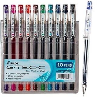 Foto 3 | Foto 3 | Bolígrafos Enrollables De Tinta De Gel Pilot G-tec-c Ultrafinos De 0,4 Mm, Paquete De 10 - Venta Internacional.