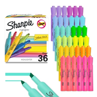 Foto 1 | Foto 1 | Juego De Iluminadores Sharpie Tank Style Con Punta Cincelada, 36 Colores - Venta Internacional.
