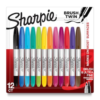 Foto 1 | Foto 1 | Rotulador Sharpie Brush Twin Permanent, 12 Colores Surtidos - Venta Internacional.