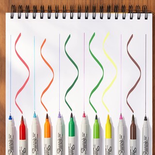 Foto 5 | Foto 5 | Rotulador Sharpie Brush Twin Permanent, 12 Colores Surtidos - Venta Internacional.