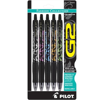 Foto 1 | Foto 1 | Bolígrafos De Gel Pilot G2 Premium Con Punta Fina De 0,7 Mm, Color Negro, 5 Unidades - Venta Internacional.