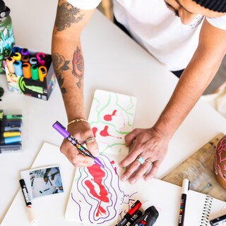 Foto 4 | Foto 4 | Rotulador Posca 3m Marrón Oscuro Para Material De Arte, Material Escolar - Venta Internacional.