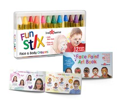 Crayones De Pintura Facial Dress Up America Con Libro De Arte De 12 Colores - Venta Internacional.