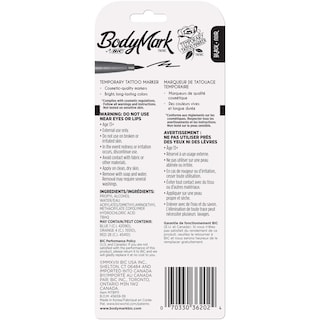 Foto 6 | Foto 6 | Marcadores Temporales Para Tatuajes Bic Bodymark, Color Negro, 1,2 Ml - Venta Internacional.