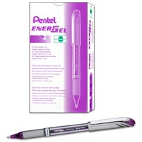 Bolígrafo De Tinta De Gel Pentel Energel Nv  0 7 Mm  Punta Media  Violeta  12 Unidades - Venta Internacional.