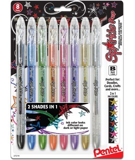 Foto 1 | Foto 1 | Bolígrafos De Gel Pentel Sparkle Pop Metallic 1 Mm Bold Line Paquete De 8 - Venta Internacional.
