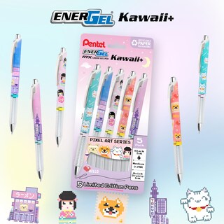 Foto 3 | Foto 3 | Bolígrafo Pentel Energel Rtx En Gel Líquido 0 7 Mm 5 Unidades Color Negro - Venta Internacional.