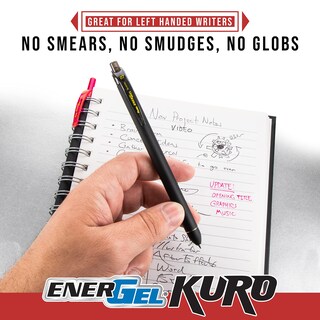 Foto 2 | Foto 2 | Pen Pentel Energel Kuro Liquid Gel 0.7 Mm Color Negro Paquete De 5 - Venta Internacional.