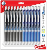 Bolígrafo Pentel Energel Rtx Con Punta De Aguja De 0 5 Mm  Negro Y Azul  Paquete De 12 - Venta Internacional.
