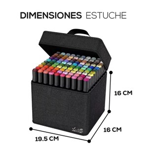 Foto 2 | Foto 2 | Marcadores 100 Plumones Colores Doble Punta Estuche Pincel Lab.g Multicolor