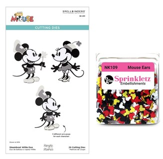 Foto 1 | Foto 1 | Juego De Troqueles De Corte Y Adornos Encuadernadores Y Hechizos Steamboat Willie - Venta Internacional.