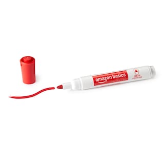 Foto 4 | Foto 4 | Rotuladores Para Pizarra Blanca De Borrado En Seco Amazon Basics Punta Fina Color Rojo 36 - Venta Internacional.