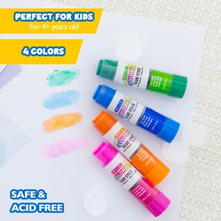 Foto 3 | Foto 3 | Barra De Pegamento Bazic, Lavable, De Colores, 8 G/0.28 Oz Para Niños, Paquete De 1 Unidad - Venta Internacional.