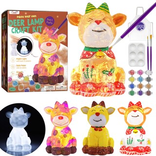 Foto 1 | Foto 1 | Kit De Pintura Laoese Deer Lamp Con Pinturas Y Pinceles Para Niños De 6 A 14 Años - Venta Internacional.