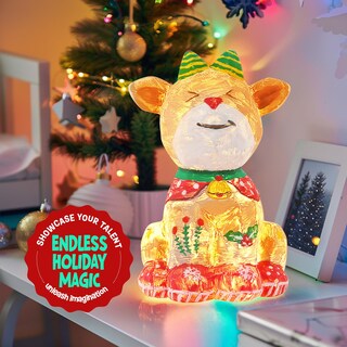 Foto 4 | Foto 4 | Kit De Pintura Laoese Deer Lamp Con Pinturas Y Pinceles Para Niños De 6 A 14 Años - Venta Internacional.
