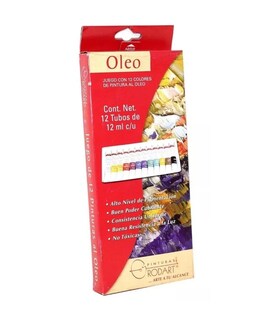 Foto 4 | Foto 4 | Kit Estuche Pintura Óleo Rodart Arte Tubo 12 Ml 12 Colores