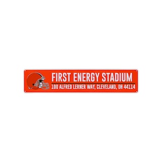 Foto 1 | Foto 1 | Letrero De Calle Foco Nfl Cleveland Browns Stadium Con Licencia Oficial - Venta Internacional.