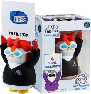Foto 1 | Foto 1 | Venta Internacional- Figura Pudgy Pingüinos Afirmación Positiva Signo Tarjetero Escritorio