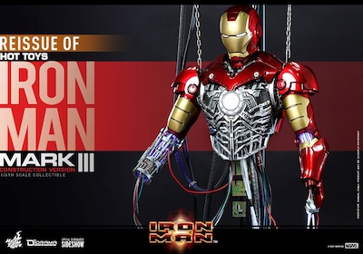 Foto 8 | Foto 8 | Figura Hot Toys Iron Man Mark III Construction Versión Marvel Escala 1:6