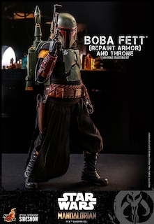 Foto 6 | Foto 6 | Figura Hot Toys 1/6 De Escala Star Wars The Mandalorian Boba Fett (repaint Armor) And Throne