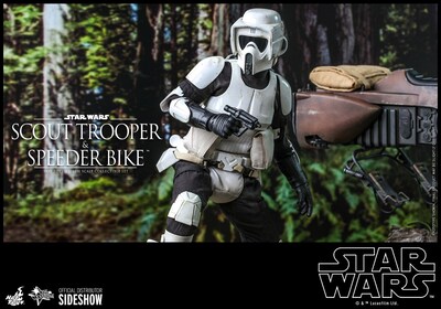 Foto 5 | Foto 5 | Figura Hot Toys 1/6 De Escala Star Wars Return Of The Jedi: Scout Trooper And Speeder Bike