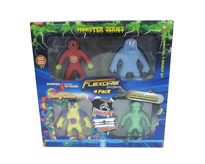 Foto 1 | Foto 1 | Muñecos Flexibles Flexors Series Monster Hairy y Metal 4 piezas