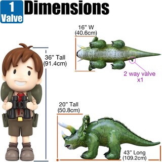 Foto 2 | Foto 2 | Juguete Inflable Dinosaurio Triceratops Jet Creations 43 Cm - Venta Internacional