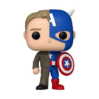 Foto 2 | Foto 2 | Figura De Vinilo Coleccionable Funko Pop Marvel Split Captain America - Venta Internacional.