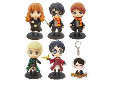 Foto 1 | Foto 1 | 5pzs Xtellar Harry Potter Colección Juguetes Figuras Con Colgante