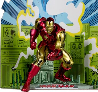 Foto 3 | Foto 3 | Figura Coleccionable Iron Man, Mcfarlane Marvel Figura Posada A Escala 1:10 Con Escena