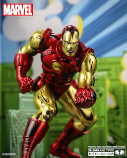 Foto 4 | Foto 4 | Figura Coleccionable Iron Man, Mcfarlane Marvel Figura Posada A Escala 1:10 Con Escena