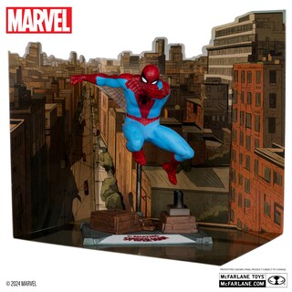 Foto 2 | Foto 2 | Figura Coleccionable De Spider-man A Escala 1:10 Con Escena, Etiqueta Dorada