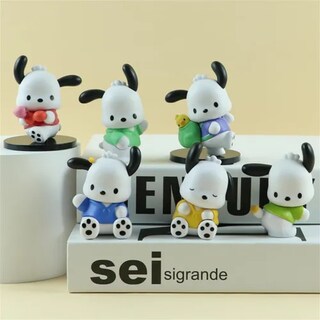 Foto 6 | Foto 6 | Set 6 Figuras Pochacco Sanrio Hello Kitty Coleccionable