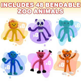 Foto 2 | Foto 2 | Juego De 48 Figuras Flexibles De Animales Artcreativity Para Niños - Venta Internacional.
