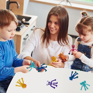 Foto 5 | Foto 5 | Juego De 48 Figuras Flexibles De Animales Artcreativity Para Niños - Venta Internacional.