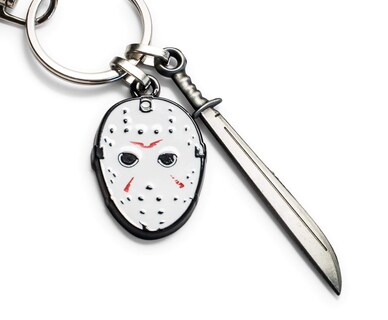 Foto 3 | Foto 3 | Llavero Toynk Friday The 13th Mask & Machete De Metal Plateado - Venta Internacional.