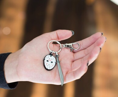 Foto 5 | Foto 5 | Llavero Toynk Friday The 13th Mask & Machete De Metal Plateado - Venta Internacional.