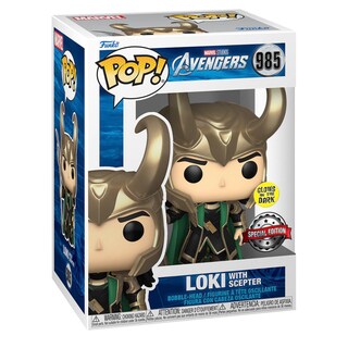 Foto 2 | Foto 2 | Loki Con Cetro 985 Vengadores Edicion Especial Glow Marvel Funko Pop