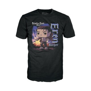 Foto 3 | Foto 3 | ¡funko Pop! & Tee Attack On Titan Eren Con Una Marca En Talla S - Venta Internacional.